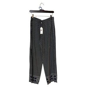 Sophie Max Womens Black & White Printed Pants Size M